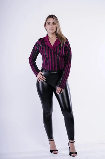 PURPLE BANDAGE BLAZER