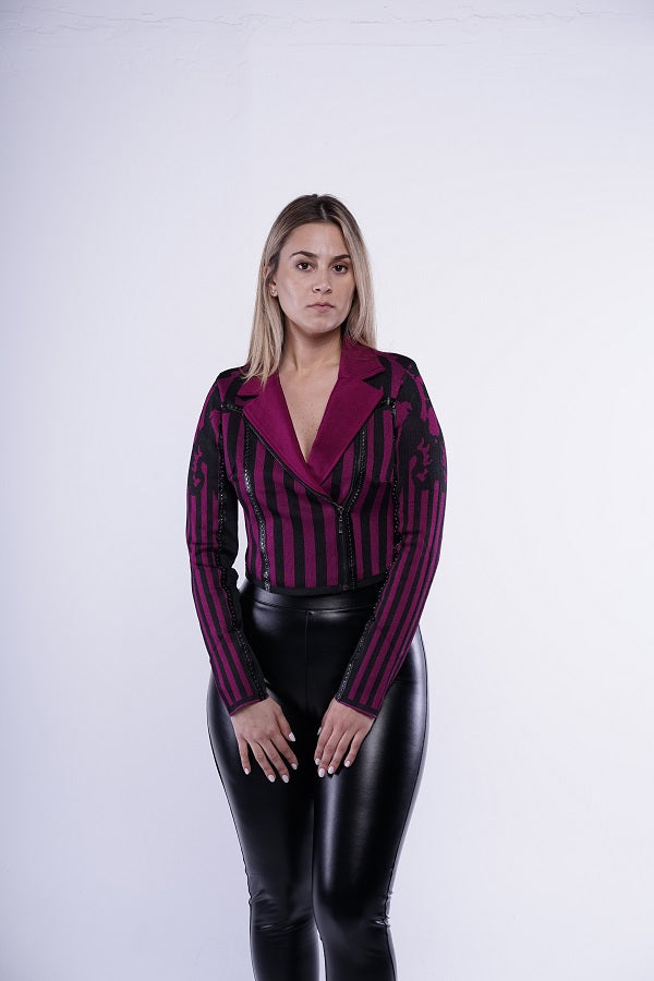 PURPLE BANDAGE BLAZER