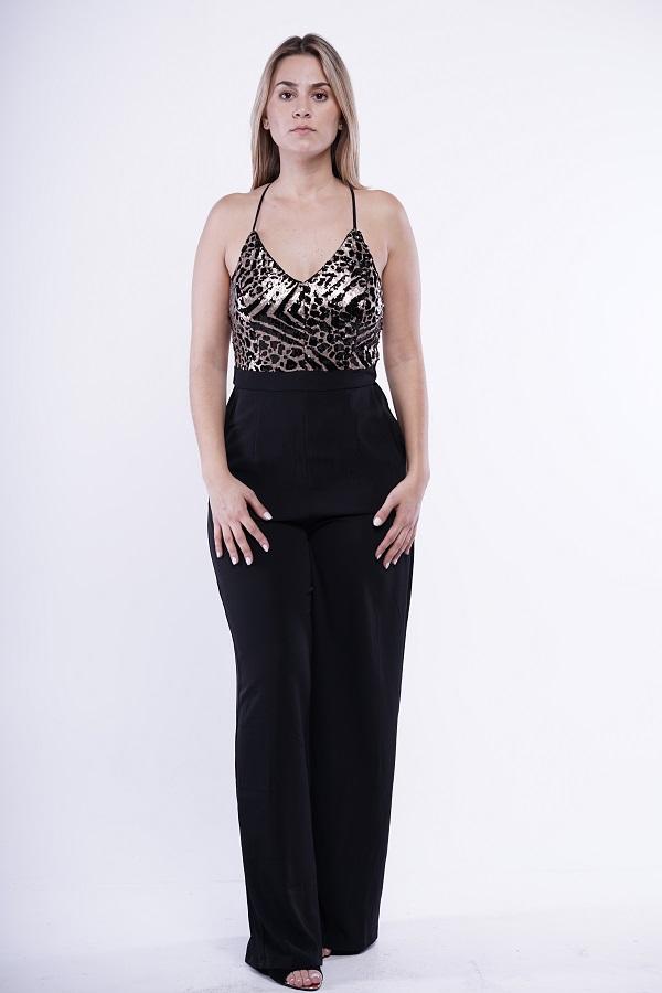 BLACK & GOLD SEQUIN JUMPER