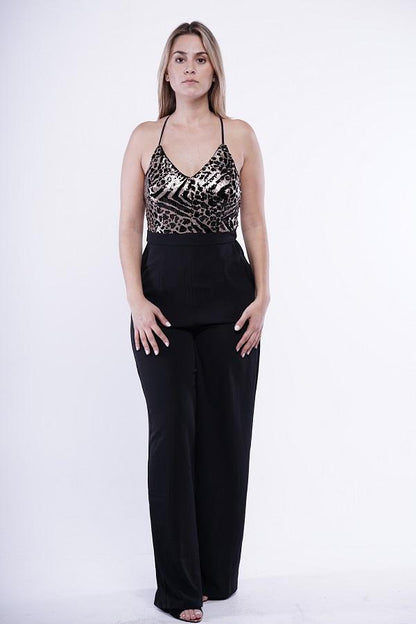 BLACK & GOLD SEQUIN JUMPER