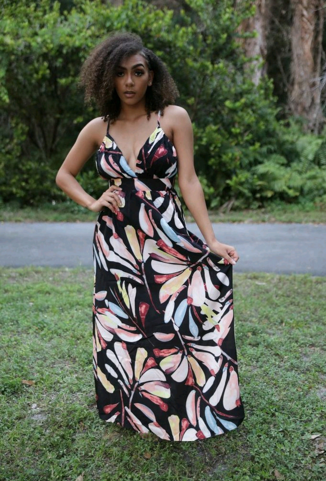 THE "CAICOS" MAXI DRESS  (BLACK)