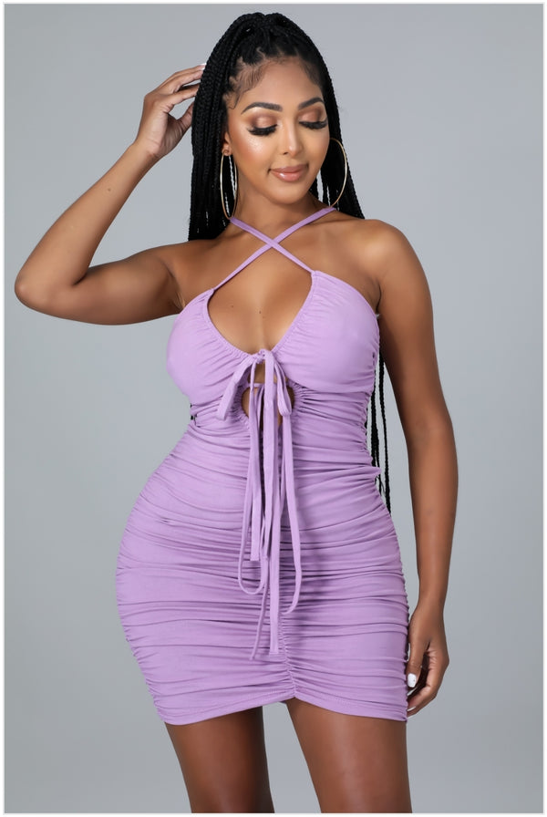 "FEELING MYSELF" DRESS (LAVENDER)