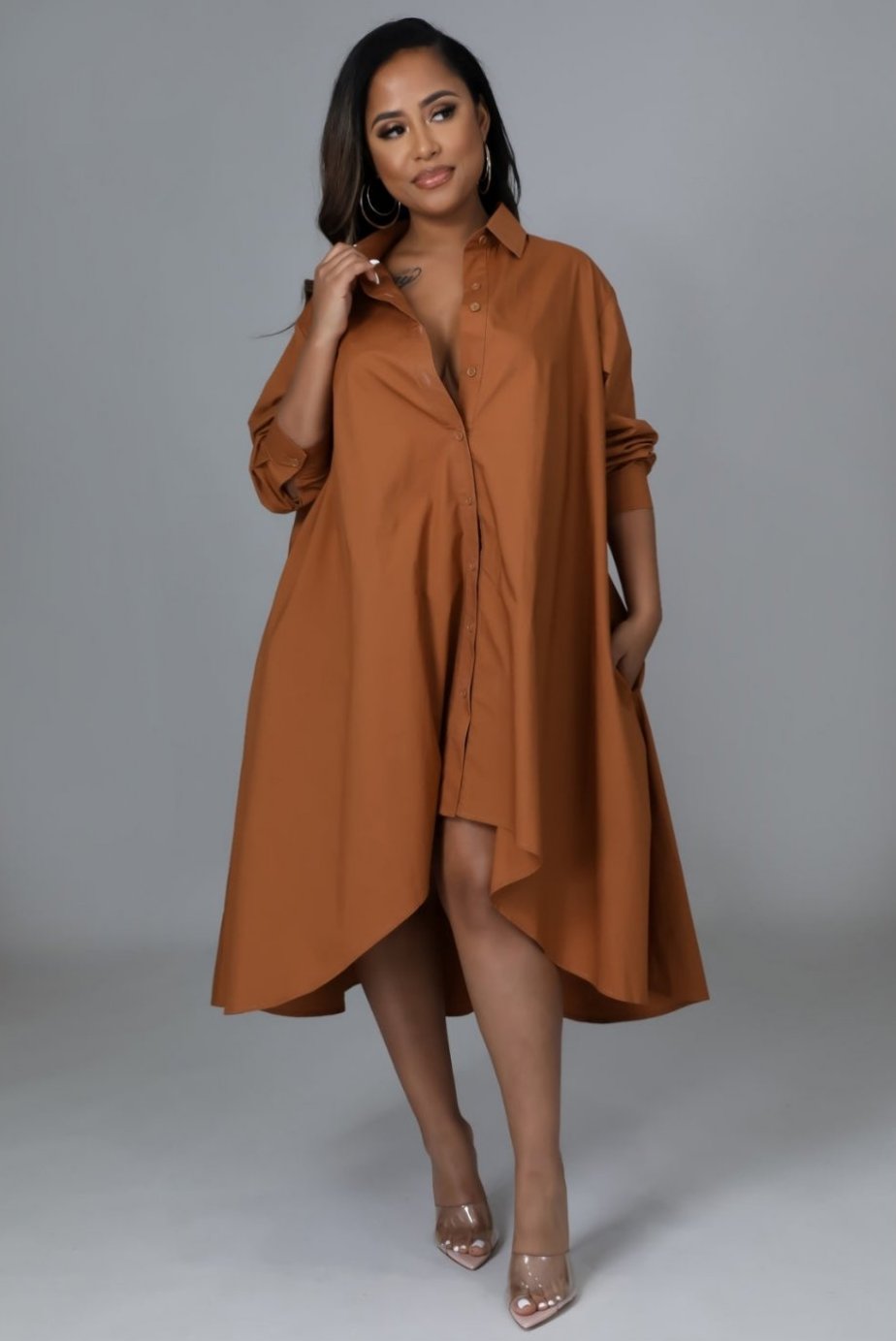 "TIMELESS TUNIC" (COFFEE)