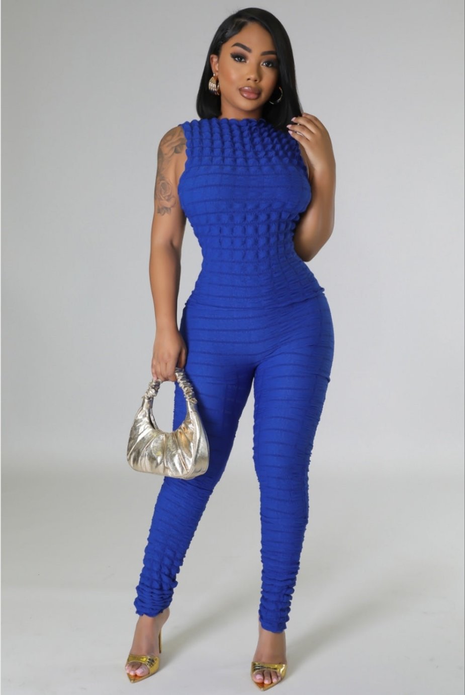 "BUMBLE BEE" JUMPSUIT (BLUE)